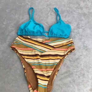 Aerie String Bikini Top With matching High Cut Cheeky Bottom  XL/ L New